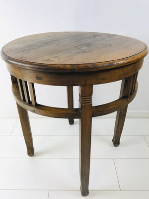 Antique Mahogany Round Side Table For, Antique Mahogany Round Side Table