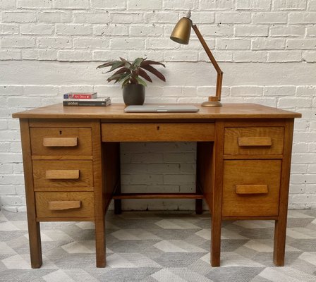 Vintage Wooden Desk With Drawers For Sale At Pamono