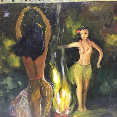 Naked dancing in oil