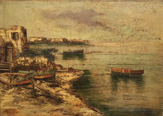 Corsini Painted in Italy肉筆油彩画　直筆サインあり Corsini Painted in Italy肉筆油彩画 直筆サインあり 【公式通販】