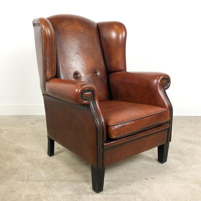 Vintage Sheep Leather Wingback Armchair By Lounge Atelier For At Pamono - Leather Wingback Recliner Vintage Sheep Leather Wingback Armchair By Lounge Atelier For At Pamono - Leather Wingback Recliner