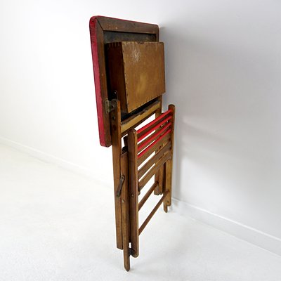 Vintage Foldable Wooden Children S Desk And Seat For Sale At Pamono