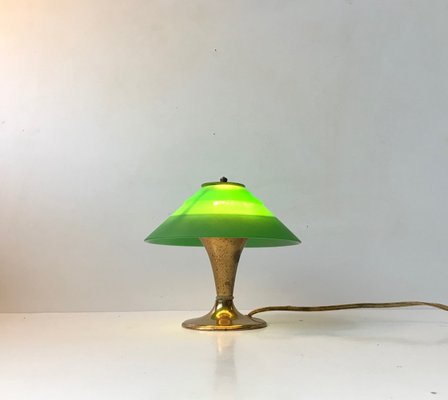 Small Vintage Italian Table Lamp In, Vintage Green Table Lamp