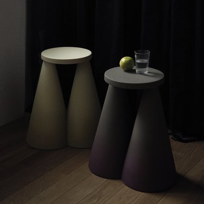 Isola Honey Ceramic Side Table from Portego for sale at Pamono