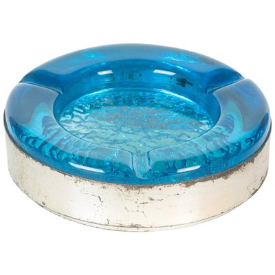 Vintage Blue Glass Ashtray Italy 1970s For At Pamono - Vintage Blue Glass Ashtray Vintage Blue Glass Ashtray Italy 1970s For At Pamono - Vintage Blue Glass Ashtray