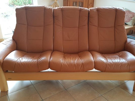 Brown Leather Sofa Set With Secret, Wood And Leather Sofa Set