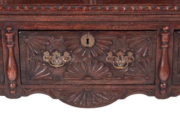 Grande table en chêne et en peuplier - fin XIXe siècle - Marchand d'Oublis