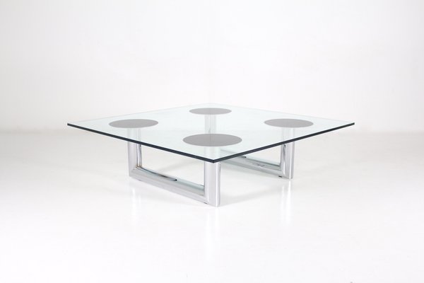 Large Steel Chrome Coffee Table 1970s For Sale At Pamono