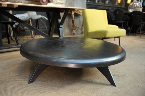 Vintage Industrial Metal Round Coffee, Round Steel Coffee Tables