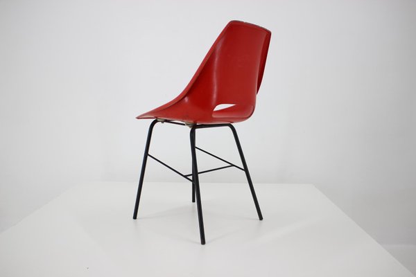 Czechoslovakian Red Fiberglass Dining Chairs 1960s Set Of 3 For Sale At Pamono