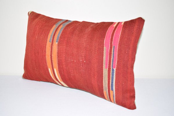 Antique Turkish Colorful Lumbar Pillow Cover For Sale At Pamono