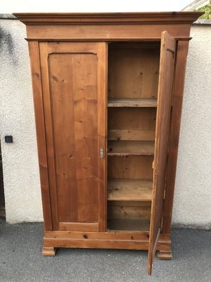 Antique Pine Wardrobe For At Pamono, Pine Wardrobe With Drawers And Shelves
