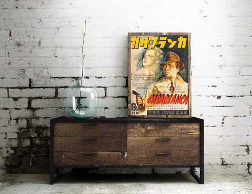 Casablanca Original Vintage Movie Poster, Japanese, 1946 for sale
