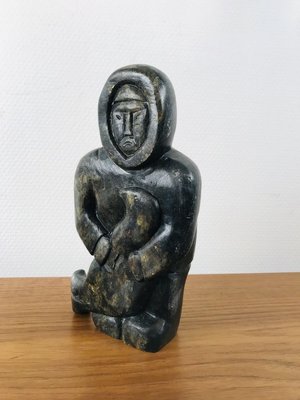 Vintage Inuit Soapstone Carving For, Wooden Carved Bear Statues Taiwan