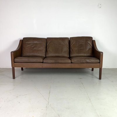 Model 2209 3 Seater Brown Leather Sofa, Brown Leather Sofas