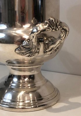 Seau à champagne en métal argenté tête de lion - Broc Martel - Recent Added Items - European ANTIQUES & DECORATIVE