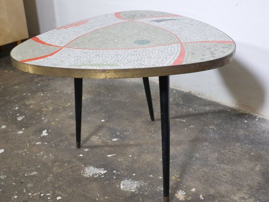 Mid Century Mosaic Kidney Shaped Coffee Table 1960s For Sale At Pamono