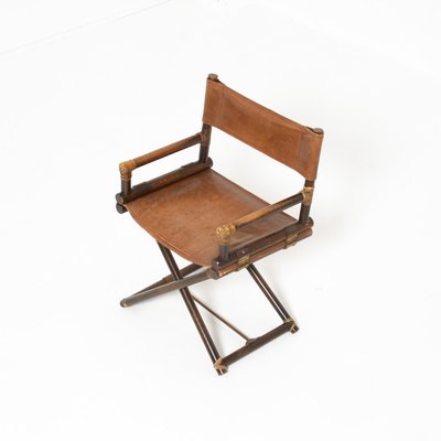 Leather And Brass Director S Chair From, Leather Directors Chair Folding