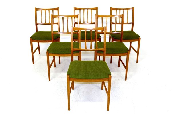 Swedish Oak Dining Chairs 1960s Set, High Back Oak Dining Chairs Set Of 6