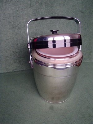 Art Deco SIlver-Plated Ice Bucket with Insert from Erhard, 1940s - Main Image