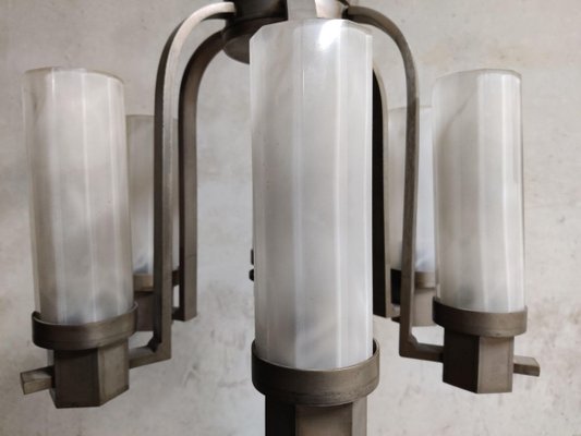 Frosted Glass Lamp Shades 1930s, Art Nouveau Glass Light Shades