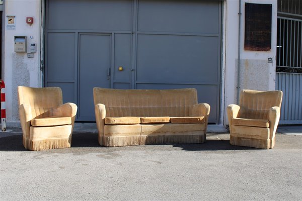 Living Room Set by Gio Ponti 1950s Set of 3 for sale at Pamono