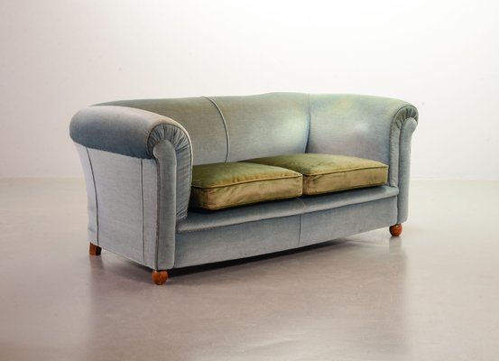 Chesterfield Duotone Two Seat Victorian, Green Velvet Chesterfield Sofa Bed
