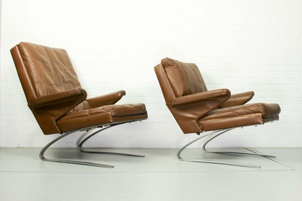 Leather Swing Chairs By Reinhold Adolf, Leather Swing Chair