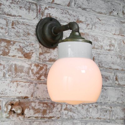Milk glass wall lamp deals
