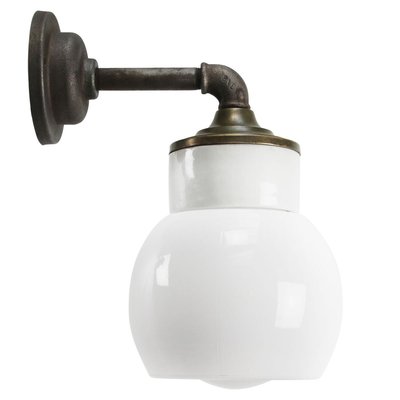 Milk glass wall lamp deals