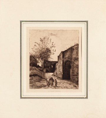 Jean Baptiste Camille Corot La Porte D Arras Original Etching 1870 For Sale At Pamono