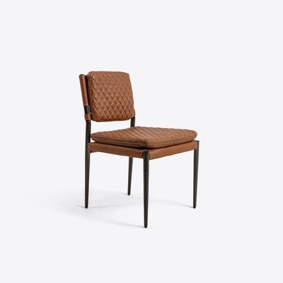 Capri Leather Dining Chair For At, Leather Parson Chair