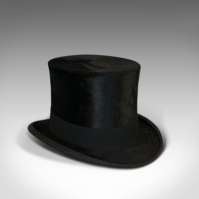 Antique English Leather Hat Box for 
