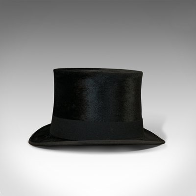 Antique English Leather Hat Box for 