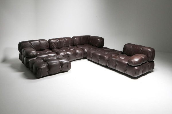 Camaleonda Sectional Sofa In Chocolate, Chocolate Brown Leather Sectional Sofa