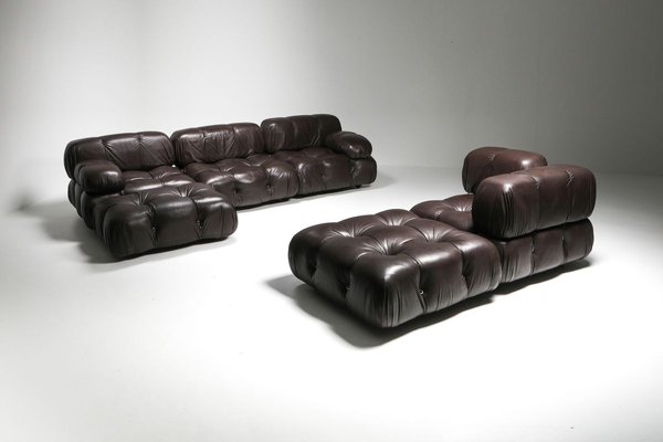Camaleonda Sectional Sofa In Chocolate, Chocolate Brown Velvet Sectional Sofa