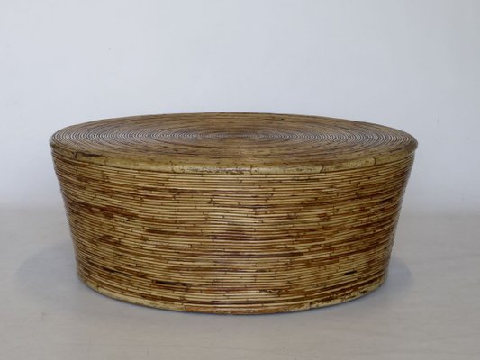 Round Bamboo Coffee Table 1970s For, Round Bamboo Coffee Table