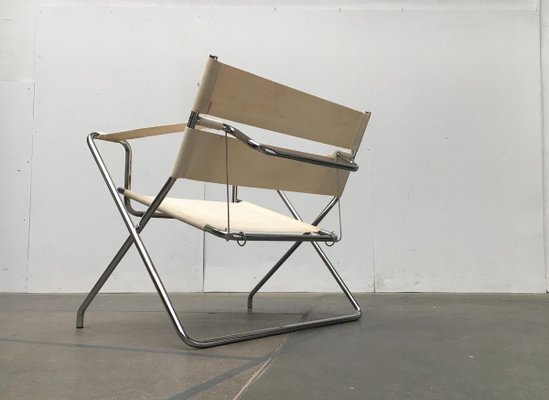 Vintage German D4 Folding Chair by Marcel Breuer for Tecta