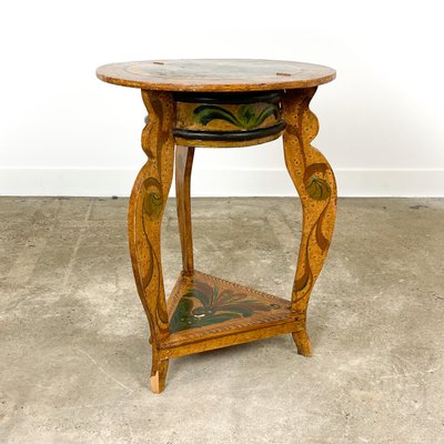 Small Round Painted Side Table With Storage 1936 For At Pamono - Small Round Side Table With Storage Small Round Painted Side Table With Storage 1936 For At Pamono - Small Round Side Table With Storage