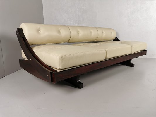 Leather And Wood Sofa By Gianni Ia, Leather And Wood Sofa Furniture