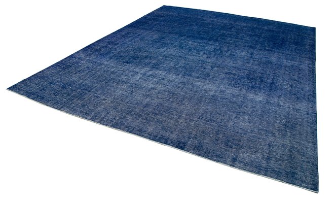 Antiker Handgeknupfter Anatolischer Uberfarbter Blauer Teppich Bei Pamono Kaufen