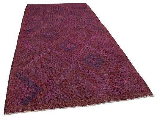 Pink Anatolian Handmade Wool Vintage Kilim Carpet For Sale At Pamono