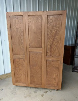 Vintage Solid Wood Double Wardrobe With Drawers Full Mirror On Castors From Ercol For Sale At Pamono