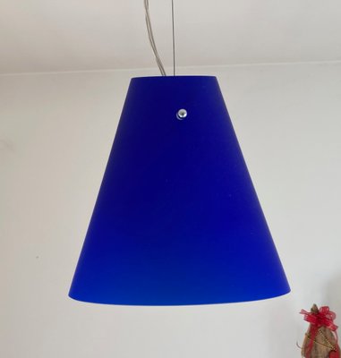 Italian Cobalt Blue Murano Pendant Lamp, Cobalt Blue Pendant Light Shade