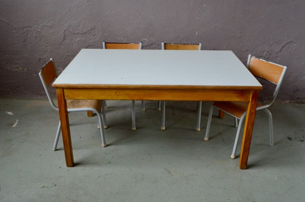 Vintage Childrens Table & Chairs, Set of 5 for sale at Pamono