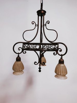 Vintage Wrought Iron Chandelier For, Old Antique Cast Iron Chandelier