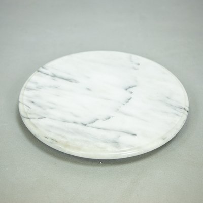 Nawgnail Piatto per gioielli in marmo travertino naturale, 14 cm, piatto per anello e orecchini, regalo per donna figlia (Calacatta Viola
