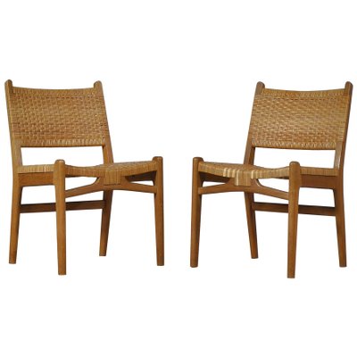 Danish Modern Oak And Rattan Cc31 Side Chairs By Hans J Wegner 1950s Set Of 2 For Sale At Pamono Danish Modern Oak And Rattan Cc31 Side Chairs By Hans J Wegner 1950s Set Of 2 For Sale At Pamono