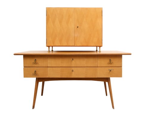 Cherry Wood Sideboard And Bar Cabinet 1950s For At Pamono Cherry Wood Sideboard And Bar Cabinet 1950s 2