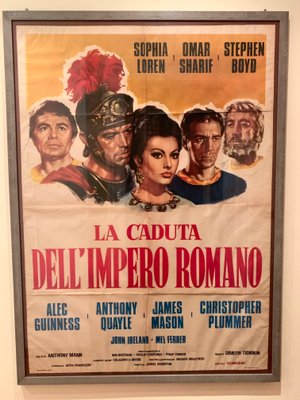 The fall of the roman empire vintage movie poster